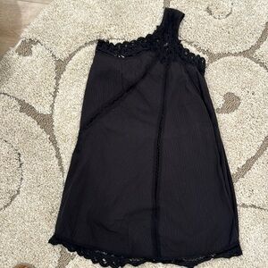 Free people one shoulder black dress